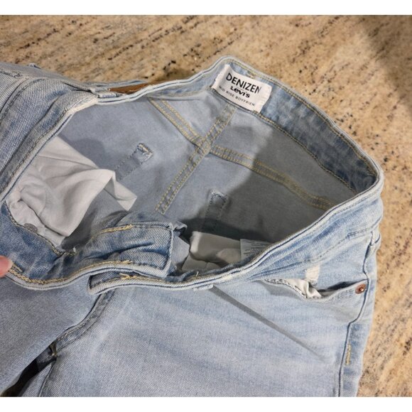 Levi's Denizen Mid Rise Boyfriend Jeans Distressed Raw Hem Denim Size 6 Pants - Picture 9 of 16